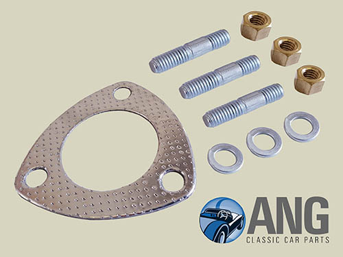 EXHAUST DOWNPIPE TO MANIFOLD GASKET & STUDS KIT ; TR250