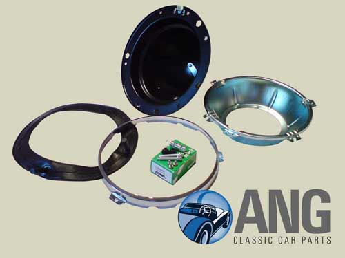 HEADLAMP BOWL & TRIM KIT (1) ; A60, 1800, 2200, MORRIS OXFORD