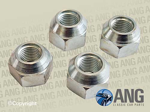 ROAD WHEEL NUTS (SET OF 4) ; AUSTIN, MORRIS, WOLSELEY 1100, 1300 ADO16