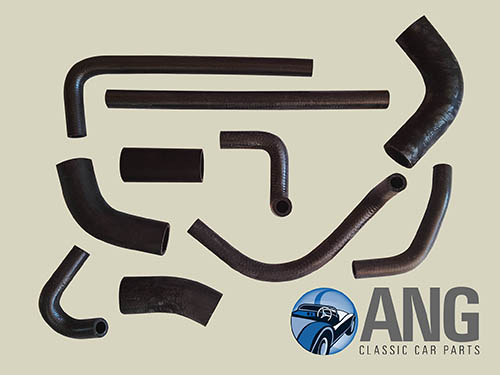 WATER COOLING, RADIATOR HOSE KIT ; TR6 &#39;72-&#39;74 (CARBURETTOR MODEL)