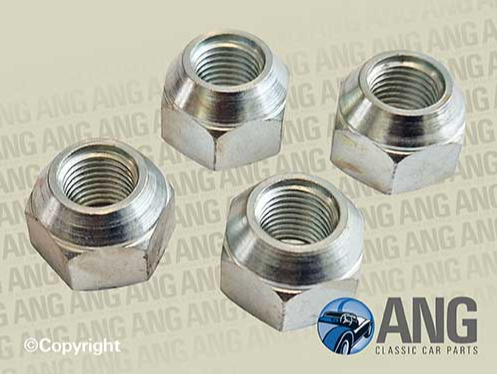 ROAD WHEEL NUTS (SET OF 4) ; AUSTIN, MORRIS, WOLSELEY 1100, 1300 ADO16