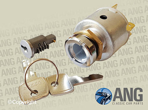 IGNITION SWITCH, BARREL & 2 KEYS ; AUSTIN A30, A35 & A40 FARINA