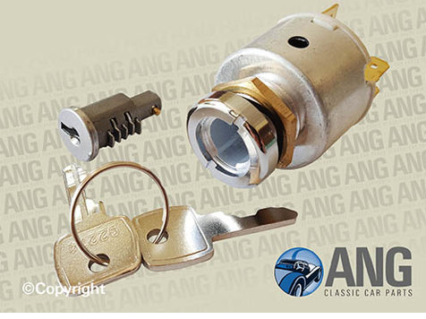 IGNITION SWITCH, BARREL & 2 KEYS ; MGA 1500, 1600, 1600 MkII