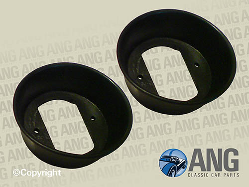 DOOR CHECK STRAP RUBBER SEALS x 2 ; TR4, TR4A