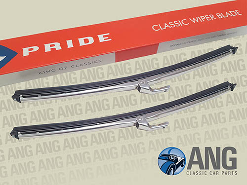 CHROME WINDSCREEN WIPER BLADES (11&quot;) x 2 ; MORRIS MINOR 1000