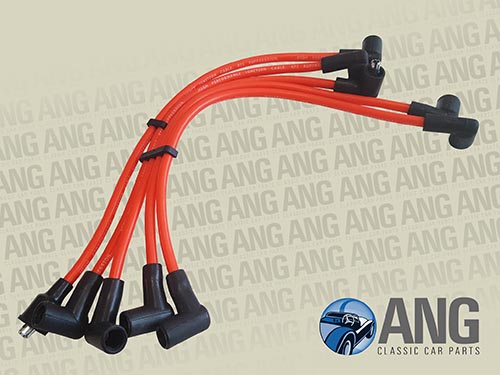 RED HT IGNITION LEADS SET ; AUSTIN, MORRIS, MG 1100, 1300 &#39;67-&#39;74