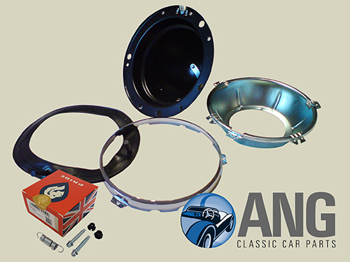 HEADLAMP BOWL, TRIM REPLACEMENT KIT ; AUSTIN, MORRIS 1100, 1300 ADO16