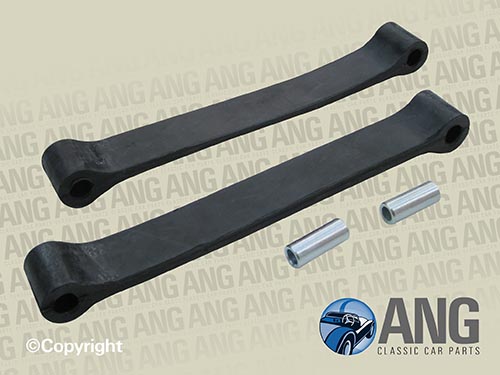 REAR AXLE REBOUND STRAPS & TOP SPACER TUBES (2) ; MGB, MGB-GT &#39;75-&#39;80, MGB-GT V8 &#39;75-&#39;76