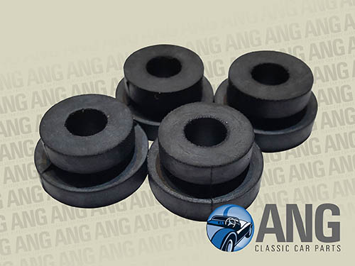 RADIATOR TOP & BOTTOM RUBBER MOUNTS (4) ; TR7, TR8