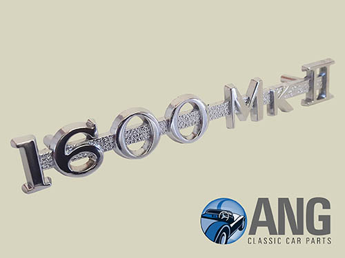 CHROME SCRIPT BODYWORK BADGE &quot;1600 MkII&quot; ; MGA 1600 MkII