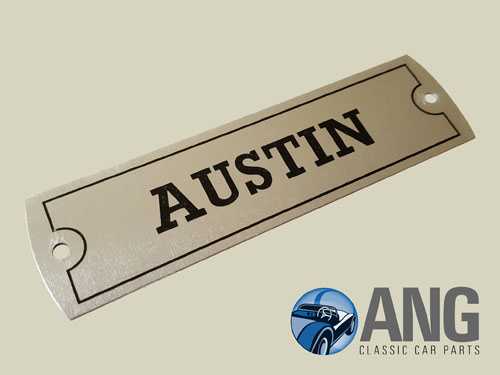 ROCKER COVER METAL &#39;AUSTIN&#39; BADGE ; AUSTIN 1100, 1300