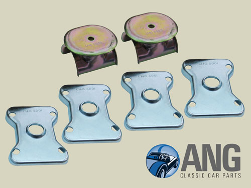 REAR LEAF SPRING PEDESTAL & SADDLE PLATES KIT ; MGB ROADSTER (BANJO AXLE) &gt;&#39;66