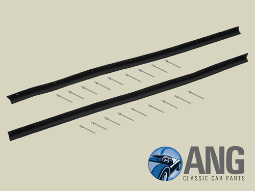 DOOR DROP GLASS OUTER RUBBER SEAL KIT ; MGC ROADSTER