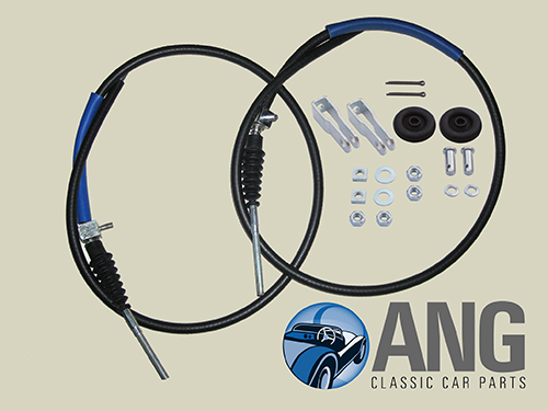 HANDBRAKE CABLES & FITTING KIT ; TR4A