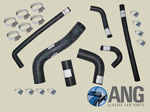 RADIATOR WATER, COOLING HOSE & CLIPS KIT ; TR6 PI
